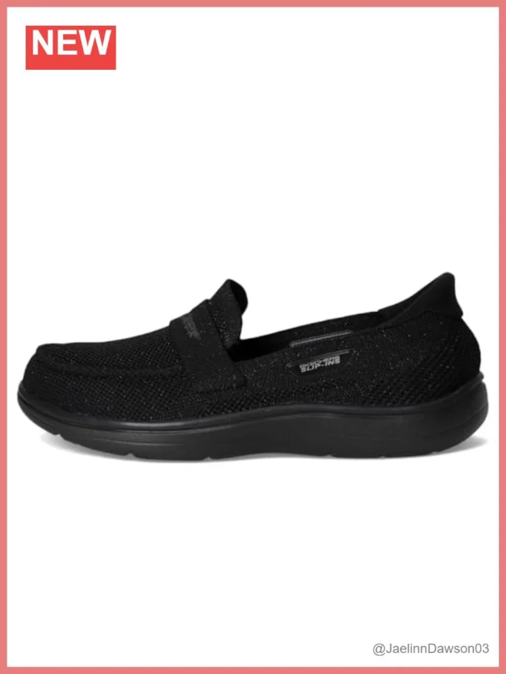 Skechers Slip-On Loafer Knit Upper Heel Pillow Comfort Walking Shoes